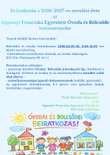 2026 beiratkozás plakát